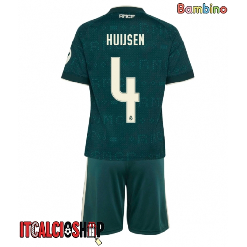 Real Madrid Dean Huijsen #4 Seconda Maglia Bambino 2026-27 Manica Corta (+ Pantaloni corti)